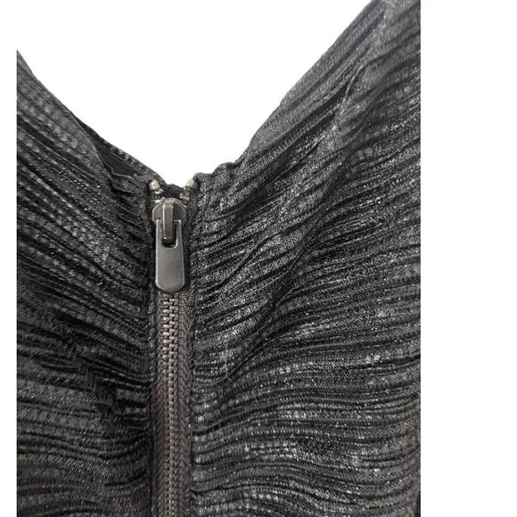 SAYLOR Elegant Tier Ruffle Dress Long Midi Textured Sleeveless Black XS S 2 4 - Picture 5 of 8